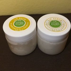 Simple Truth Lemon Poppyseed Lip Scrub Balm Set